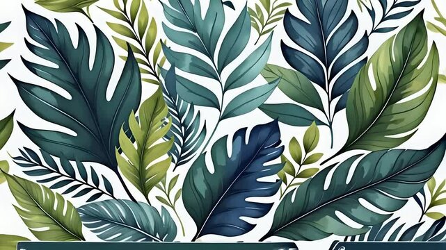 seamless pattern with leaves