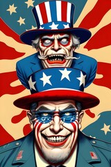 american uncle sam, red, white, blue, united states of america, yankee,  federal government, war, patriotic,  freedom, liberty, independence, flag, stars, stripes, red, white, blue, Yankee, nation