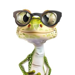 Gecko Classic fashion cartoon isolated whitebackground