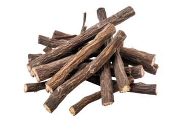 Liquorice roots isolated on transparent background