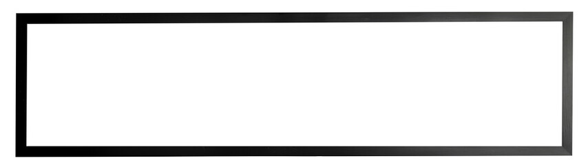 Obraz premium Black landscape picture frame with an empty blank canvas for use as a border or home décor, png file cut out and isolated on a transparent background, stock illustration image