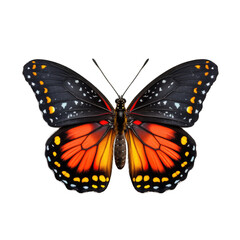 Obraz premium monarch butterfly in cartoon style