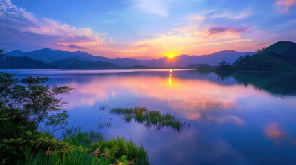 Fototapeta premium Free good morning scene wallpaper background photo