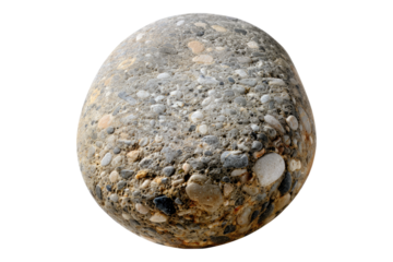 Pebble stone isolated on transparent background