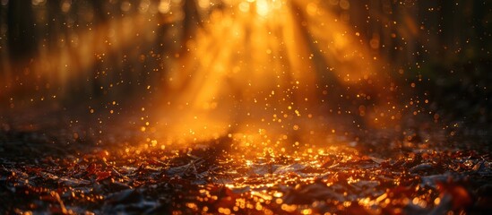 Golden Light Filtering Through the Forest