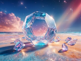 Fototapeta premium beautiful crystals on the beach