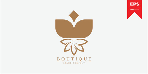 Fashion logo and brand for cosmetic company and beauty care