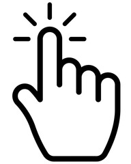 cursor click vector. symbol, sign.