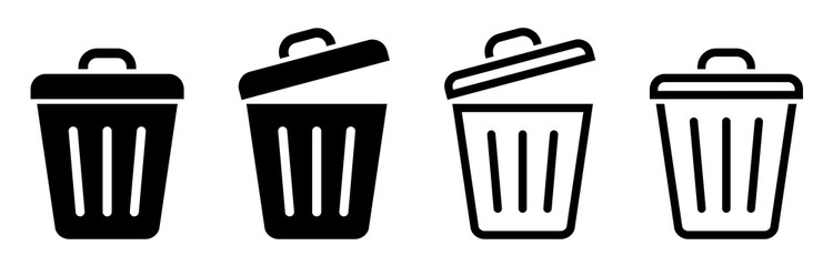 trash can icon vector. symbol, sign