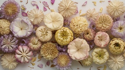 Dried limonium flowers