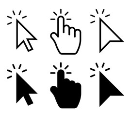 cursor click vector. symbol, sign.