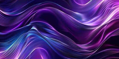Obraz premium An ethereal masterpiece of fluid lilac and violet waves, this abstract painting evokes a sense of wild emotion and transcendent beauty through its vibrant use of purple hues