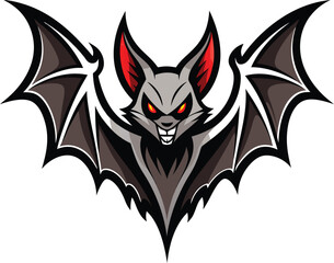 Bat silhouette vector art illustration White Background Free Download
