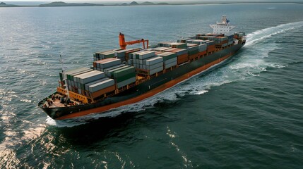 Fototapeta premium container cargo freight ship