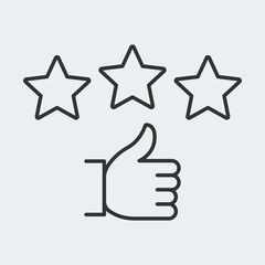Rating line icon