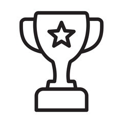 Trophy icon. Trophy cup, winner cup, victory cup icon. Reward symbol sign for web and mobile.