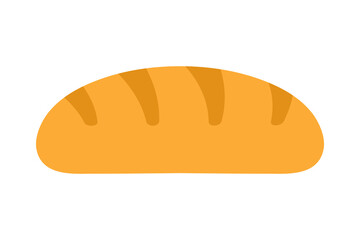 Bread icon, bread loaf flat icon.
