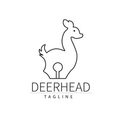 Vector illustration of deer head logo design