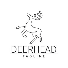 Fototapeta premium Vector illustration of deer head logo design