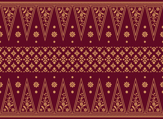 luxury Batik songket pattern frame border background 2.eps