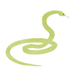 緑色の蛇のイラスト