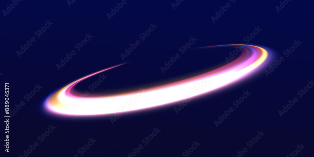 Aufkleber glowing spiral. abstract neon color glowing lines background. the energy flow tunnel. shine round fr