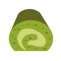 Japanese matcha roll cake . matcha desserts