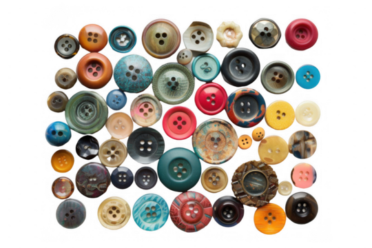 Collection of Colorful Assorted Buttons