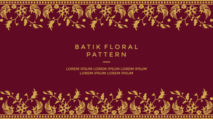 luxury Batik floral pattern frame border background 4.eps
