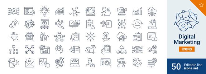 Digital icons Pixel perfect. Network, system, cloud, ...	
