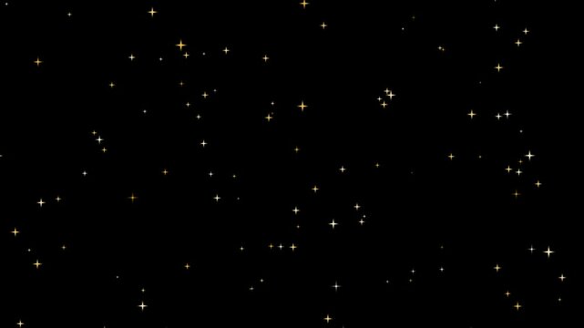 Sparkling Stars Animation Background. Glittering Star Background Animation. Shimmering Stars Animation for Night Scenes