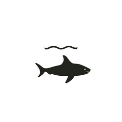 ISO warning safety signs_warning ; shark symbol only