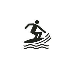 ISO warning safety signs_warning ; surf craft area symbol only