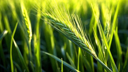 Fototapeta premium green wheat field