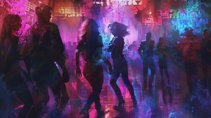 Buddies hanging out at a dance club