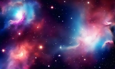 Naklejka premium Bright cosmic nebula in space. Starry night backdrop