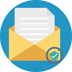 Email vector Icon with isolated background in Rounded style 