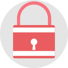 Lock vector Icon with isolated background in Rounded style 