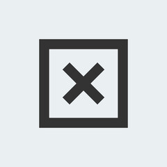Obraz premium Delete button line icon