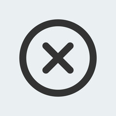 Obraz premium Delete button line icon