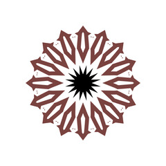 Round Ornament Pattern. Vintage decorative elements	
