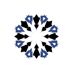 Round Ornament Pattern. Vintage decorative elements	
