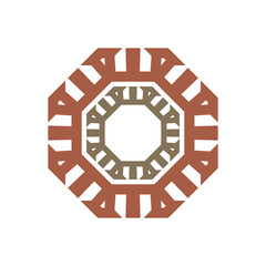 Round Ornament Pattern. Vintage decorative elements	
