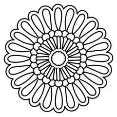 Flower Line Art for tattoo design and coloring pages