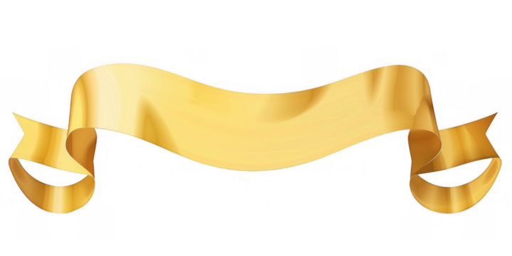 Golden Ribbon Banner