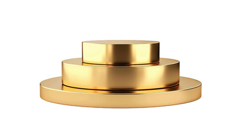 Gold Three-Tiered Podium