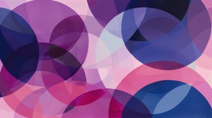 Abstract Colorful Overlapping Circles Background.