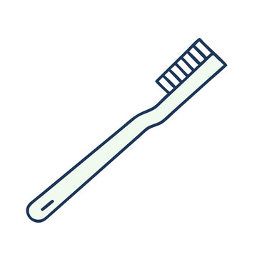 recommend clip art: Minimalist Toothbrush Icon, Blue and White, Dental Care Symbol with Copy Space