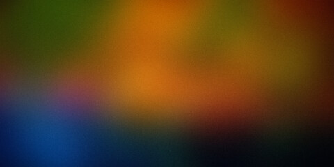 A vibrant and dynamic gradient background featuring a blend of green, orange, and blue tones. Ideal for adding a lively and colorful touch to any creative design project, emphasizing energy