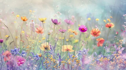 Pastel Flower Meadow.
